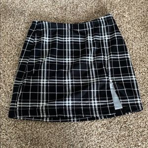 Plaid mini skirt